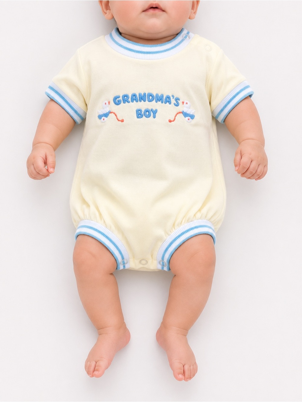 Vintage Pale Yellow Baby One-Piece Romper